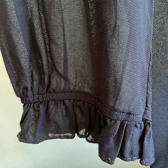 Sheer Ruffled Black top - Picture 4 of 5